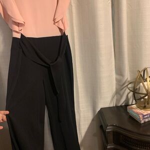 Elegant Pink and Black Jumpsuit